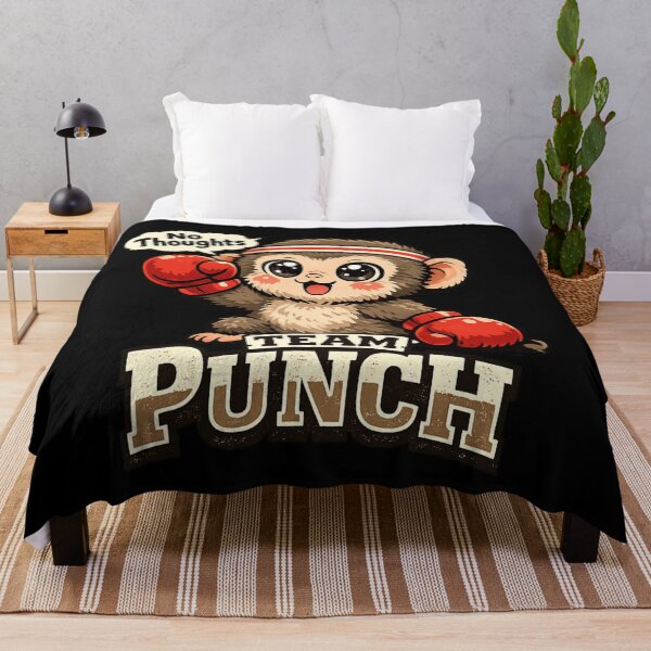 Item preview, Team Punch No Thoughts Only Punch – Cute Baby Monkey Meme designed and sold by HiPatti.