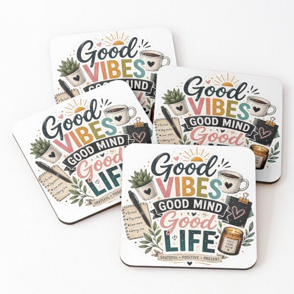 Item preview, Good Vibes Good Mind Good Life Positive Lifestyle Sticker designed and sold by Omanut Studio — By Ashwin..