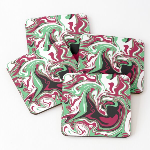 Item preview, Abstract green and pink liquid art, liquid swirl designed and sold by NadiaChevrel.