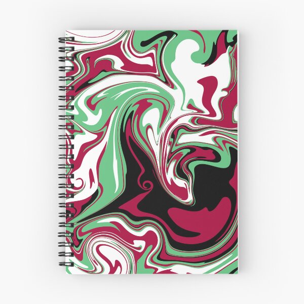 Item preview, Abstract green and pink liquid art, liquid swirl designed and sold by NadiaChevrel.