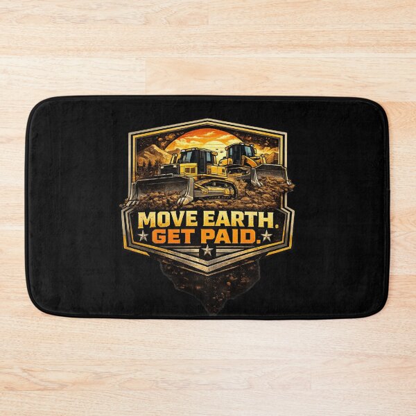 Item preview, Move Earth Get Paid Bulldozer Operator Vintage Construction Design designed and sold by kakmi-art.