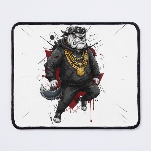 Item preview, Edgy Grunge Hypebeast Bulldog Bandana Gold Chains designed and sold by DripCultureLab.