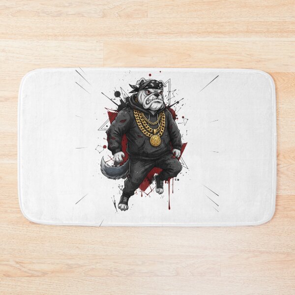 Item preview, Edgy Grunge Hypebeast Bulldog Bandana Gold Chains designed and sold by DripCultureLab.