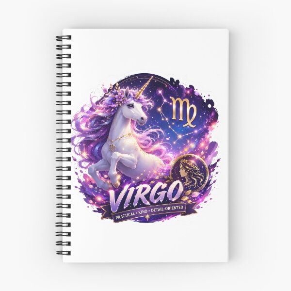 Item preview, Virgo Unicorn Magical Goddess Practical Kind Zodiac Art designed and sold by Zodiac Celestial Art.