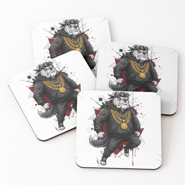 Item preview, Edgy Grunge Hypebeast Bulldog Bandana Gold Chains designed and sold by DripCultureLab.