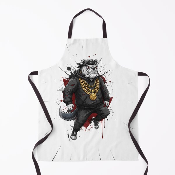 Item preview, Edgy Grunge Hypebeast Bulldog Bandana Gold Chains designed and sold by DripCultureLab.