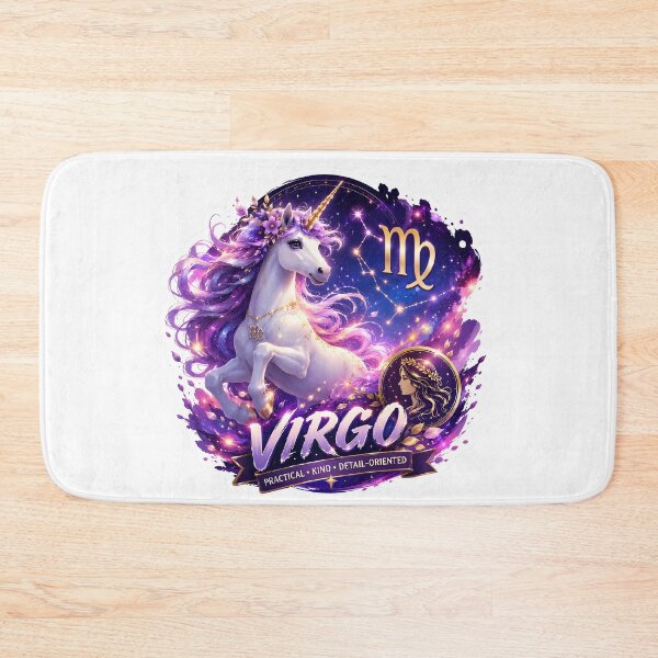 Item preview, Virgo Unicorn Magical Goddess Practical Kind Zodiac Art designed and sold by Zodiac Celestial Art.