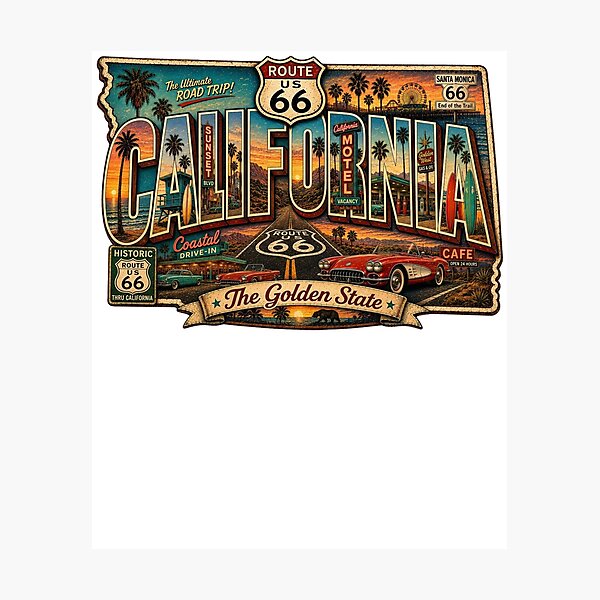 Item preview, California Route 66 Golden State 100 Years Anniversary Mother Road 1926-2026 designed and sold by ostenlee.