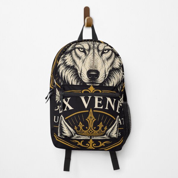 Item preview, Rex Veneni Wolf Heraldic Dark Gothic Metal designed and sold by GeoWhimsy Studio.