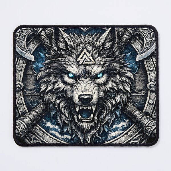 Item preview, Viking Wolf Shield Norse Warrior Fantasy Emblem Design designed and sold by Akter-sikder.