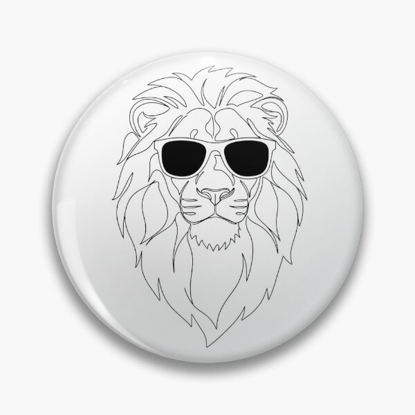 Item preview, Minimalist Continuous Line Art Streetwear Lion Sunglasses designed and sold by DripCultureLab.