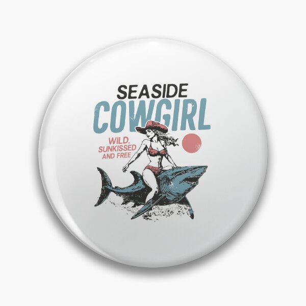 Item preview, Seaside Cowgirl Wild Sunkissed And Free Cowgirl Riding Shark designed and sold by ostenlee.
