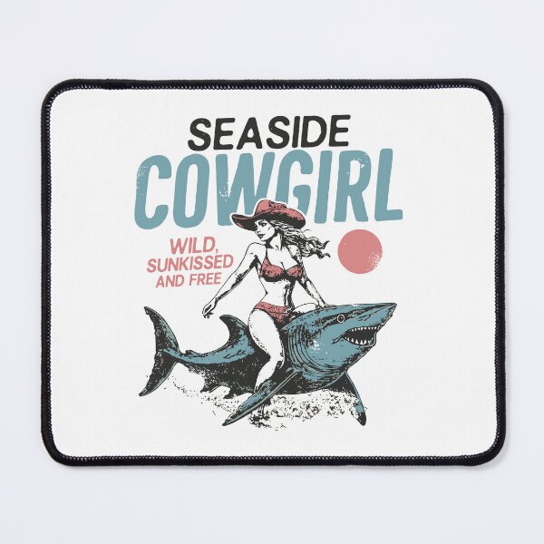Item preview, Seaside Cowgirl Wild Sunkissed And Free Cowgirl Riding Shark designed and sold by ostenlee.