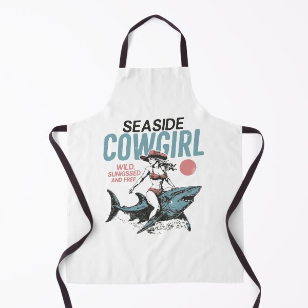 Item preview, Seaside Cowgirl Wild Sunkissed And Free Cowgirl Riding Shark designed and sold by ostenlee.