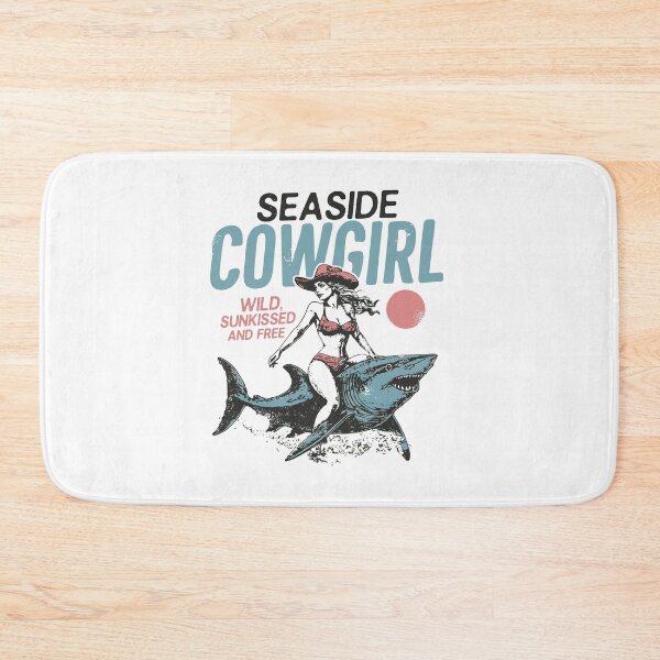 Item preview, Seaside Cowgirl Wild Sunkissed And Free Cowgirl Riding Shark designed and sold by ostenlee.