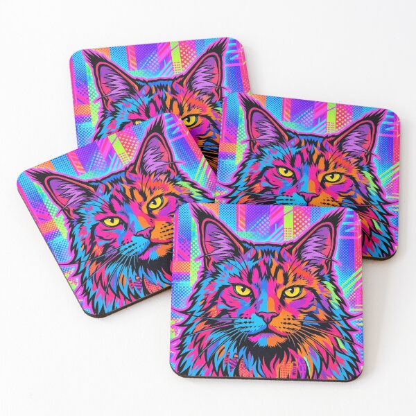 Item preview, Maine Coon Cat Pop Art Print Funny Cat Lover Gift Bold Colorful designed and sold by PetInkCo.
