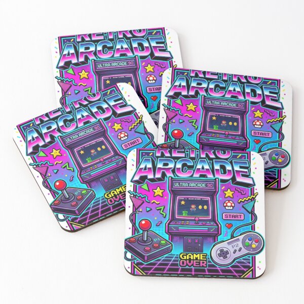 Item preview, Retro Arcade 90s Gaming T‑Shirt – Neon Pixel Art – Vaporwave Nostalgia designed and sold by ShirtsUp-Lane.