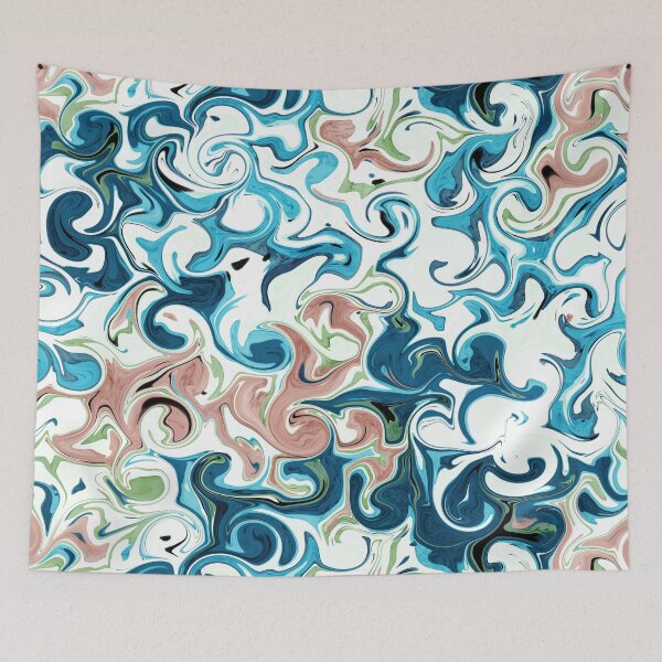 Item preview, Swirl pastel art, liquid swirl boho style designed and sold by NadiaChevrel.
