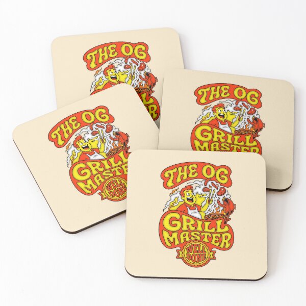 Item preview, The OG Grill Master Well Done Retro Psychedelic BBQ Graphic  — Funny Dad Grill Humor Summer  designed and sold by SkTee2k.