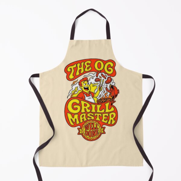 Item preview, The OG Grill Master Well Done Retro Psychedelic BBQ Graphic  — Funny Dad Grill Humor Summer  designed and sold by SkTee2k.