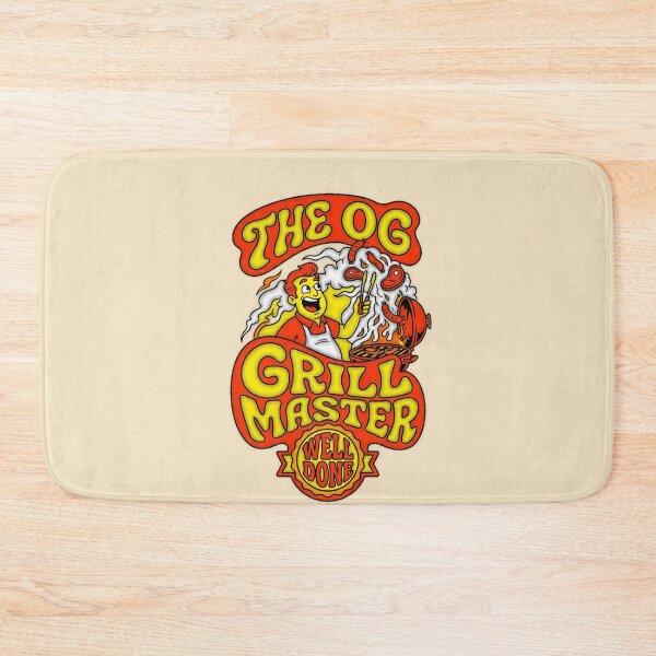 Item preview, The OG Grill Master Well Done Retro Psychedelic BBQ Graphic  — Funny Dad Grill Humor Summer  designed and sold by SkTee2k.