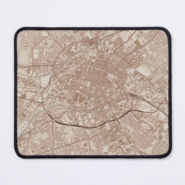 Item preview, Manchester City Map Print Beige designed and sold by WordsSquirrel.