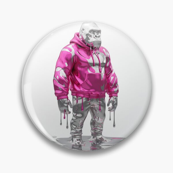Item preview, Liquid Metallic Chrome Melting Hypebeast Gorilla Hoodie designed and sold by DripCultureLab.