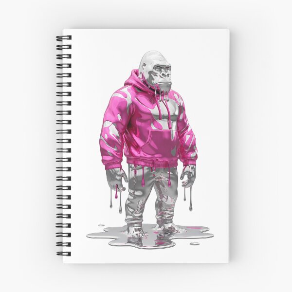 Item preview, Liquid Metallic Chrome Melting Hypebeast Gorilla Hoodie designed and sold by DripCultureLab.