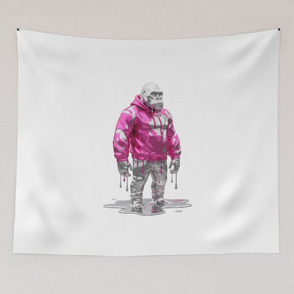 Item preview, Liquid Metallic Chrome Melting Hypebeast Gorilla Hoodie designed and sold by DripCultureLab.