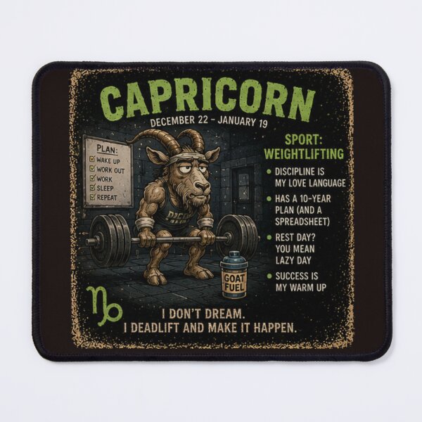 Item preview, Capricorn Gym Tee designed and sold by TheThriftyBrit.