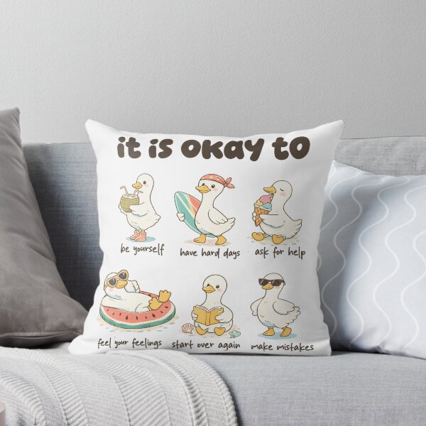 Item preview, It Is Okay To – Cute Positive Affirmation Ducks Illustration designed and sold by AngryToro.