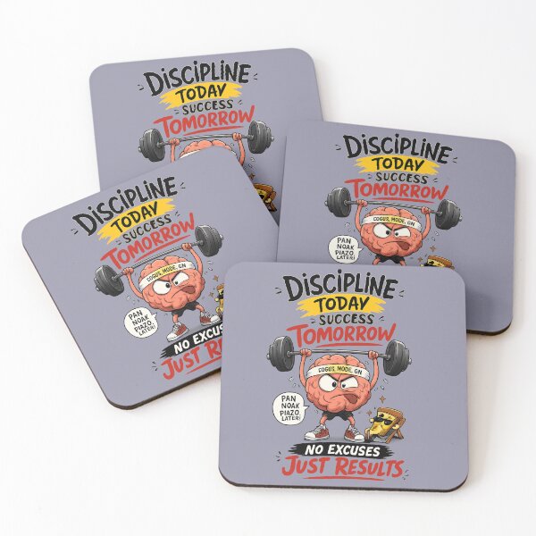 Item preview, Discipline Today Success Tomorrow Funny Brain Motivation Cartoon designed and sold by mr.bardook.