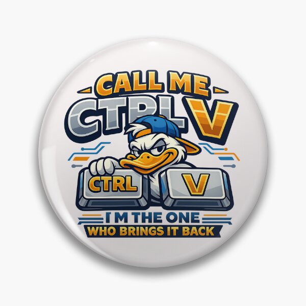 Item preview, Call Me CTRL V Funny Copy Paste Duck Design designed and sold by TeeTimeTreasure.