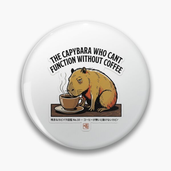 Item preview, The Capybara Who Can't Function Without Coffee — Funny Kawaii Capybara Tee designed and sold by nurusubetei.
