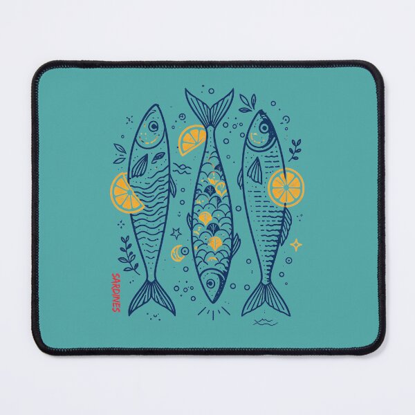 Item preview, Sardines & Oranges | Mediterranean Fish Illustration designed and sold by EVESTUDIOART.