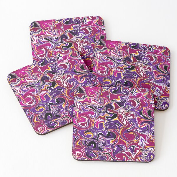 Item preview, Purple and pink fluid art, abstract liquid girly pattern designed and sold by NadiaChevrel.