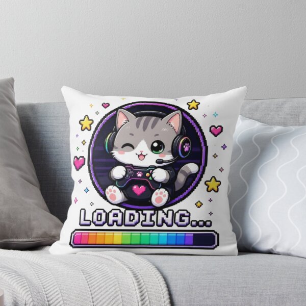 Item preview, Loading Cat Gaming Tee designed and sold by Stylestickers55.