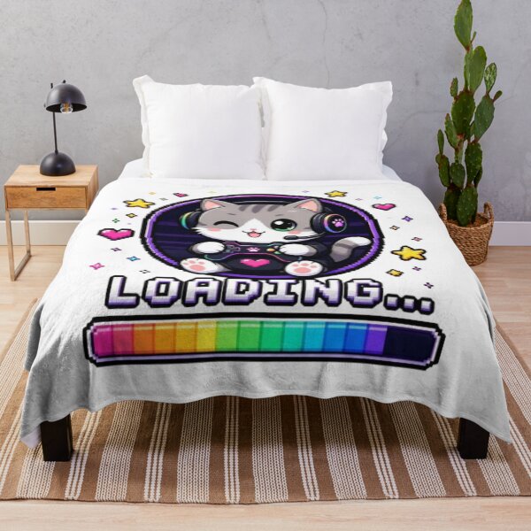Item preview, Loading Cat Gaming Tee designed and sold by Stylestickers55.