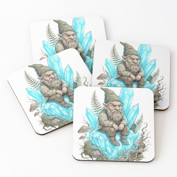 Item preview, Hand Drawn Forest Gnome Crystal Keep Out designed and sold by EKHOAISTORE.