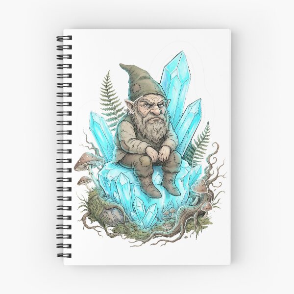 Item preview, Hand Drawn Forest Gnome Crystal Keep Out designed and sold by EKHOAISTORE.