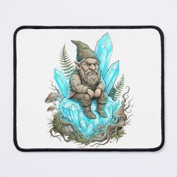 Item preview, Hand Drawn Forest Gnome Crystal Keep Out designed and sold by EKHOAISTORE.
