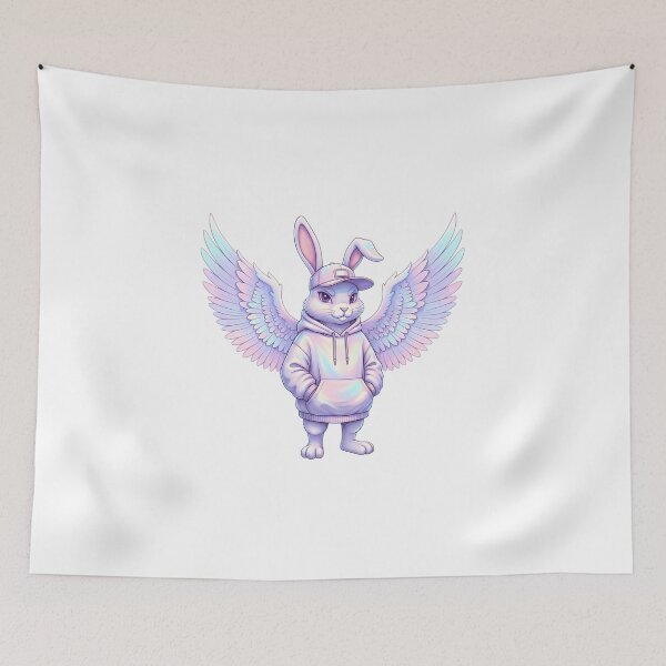 Item preview, Aesthetic Angel Wings Hypebeast Bunny Pastel Gradient designed and sold by DripCultureLab.