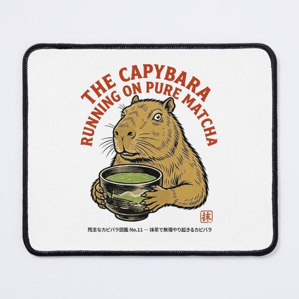 Item preview, The Capybara Running on Pure Matcha — Kawaii Matcha Capybara Tee designed and sold by nurusubetei.