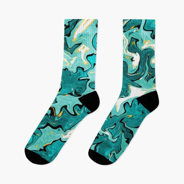 Item preview, Turquoise swirl pattern, teal and white liquid abstract designed and sold by NadiaChevrel.