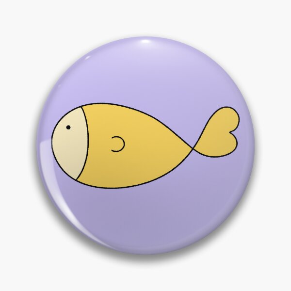 Item preview, Cute Minimalist Yellow Fish Illustration designed and sold by ubborn.