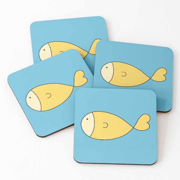 Item preview, Cute Minimalist Yellow Fish Illustration designed and sold by ubborn.