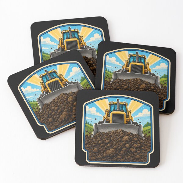 Item preview, Bulldozer Pushing Dirt Heavy Equipment Operator Construction Design designed and sold by kakmi-art.