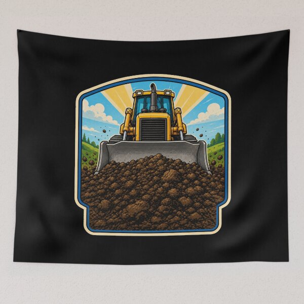 Item preview, Bulldozer Pushing Dirt Heavy Equipment Operator Construction Design designed and sold by kakmi-art.