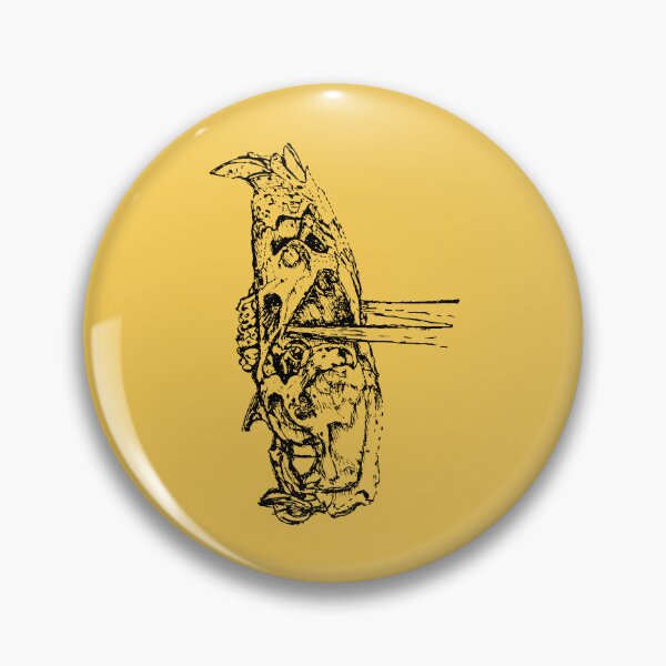 Item preview, Rat Skull & Skewers - (#F8CC53) designed and sold by The Stippler Process.