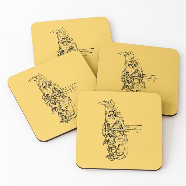 Item preview, Rat Skull & Skewers - (#F8CC53) designed and sold by The Stippler Process.
